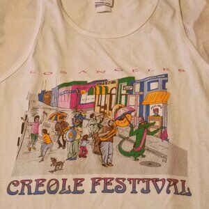 Los Angeles Creole Festival Tank Top T-Shirt Unisex Size Large Vintage